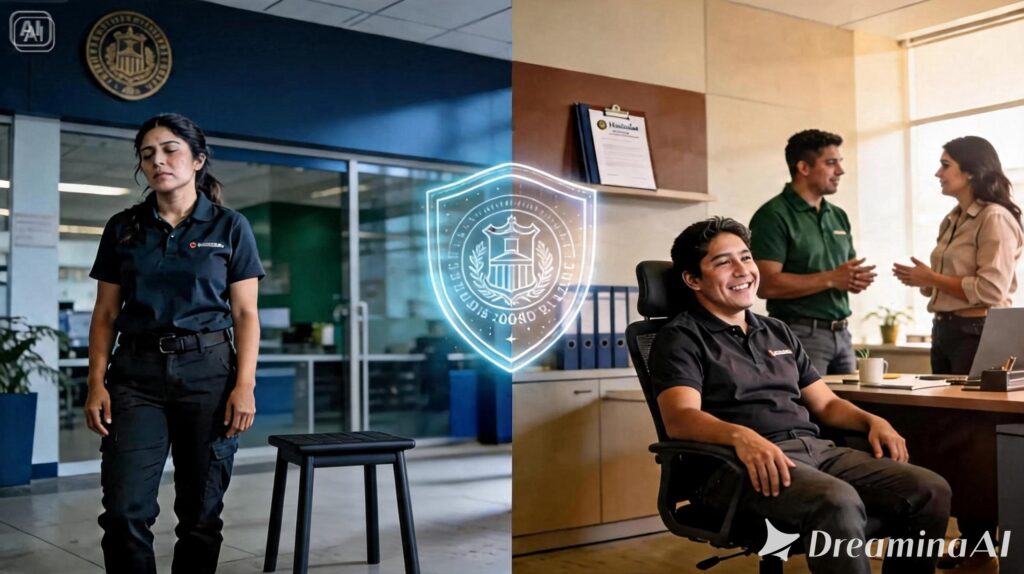 Bienestar laboral con descanso físico y prevención del estrés